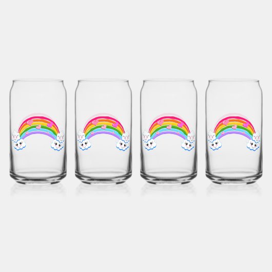 Rainbow Clouds Glasses Dosenglas (Hinten)