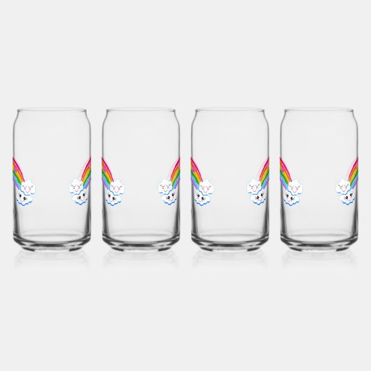 Rainbow Clouds Glasses Dosenglas (Rechts)