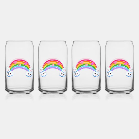 Rainbow Clouds Glasses Dosenglas (Vorderseite)