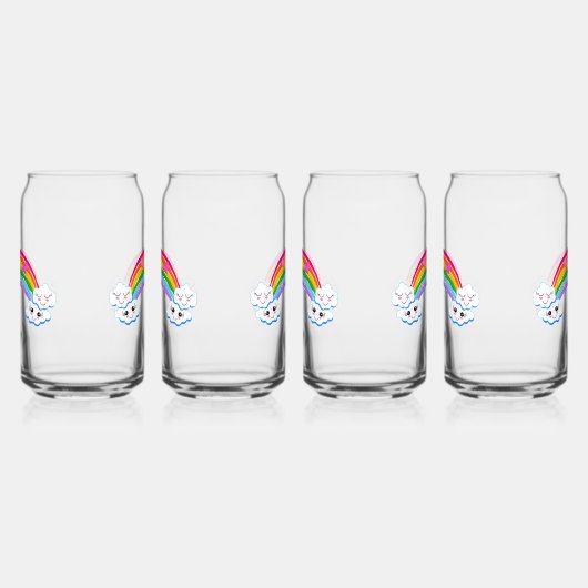 Rainbow Clouds Glasses Dosenglas (Links)