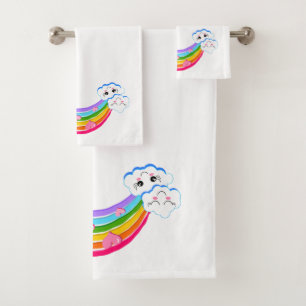 Rainbow Clouds Handtuchhandtuch Set