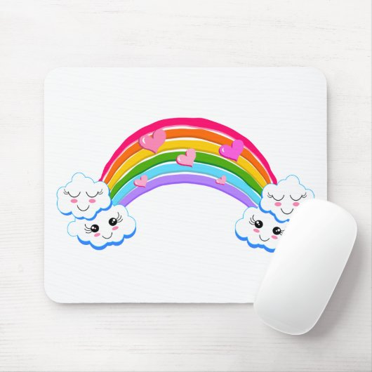 Rainbow Clouds Mouse Pad Mousepad (Mit Mouse)