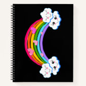 Rainbow Clouds Notebook Notizblock (Vorderseite)