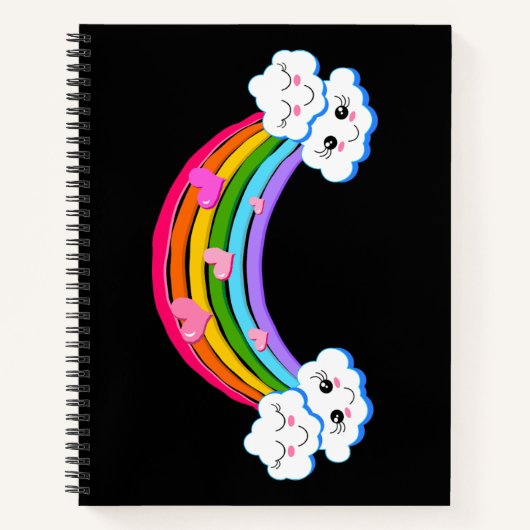 Rainbow Clouds Notebook Notizblock (Vorderseite)