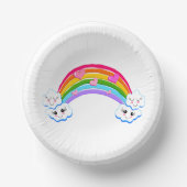 Rainbow Clouds Paper Bowls Pappteller (Vorderseite)