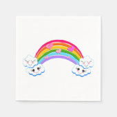 Rainbow Clouds Paper Napkins Serviette (Vorderseite)