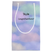 Rainbow Clouds Personalisierte Geschenktasche Kleine Geschenktüte (Vorderseite)