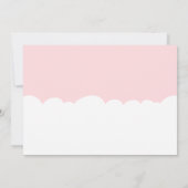 Rainbow Clouds Pink Girl Fun Geburtstag Einladung (Rückseite)