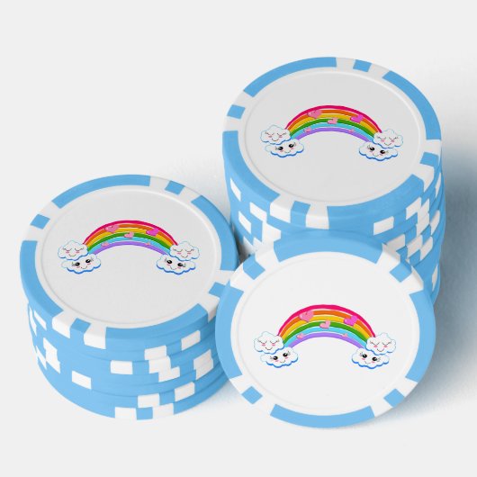 Rainbow Clouds Poker Chips (Stapel)