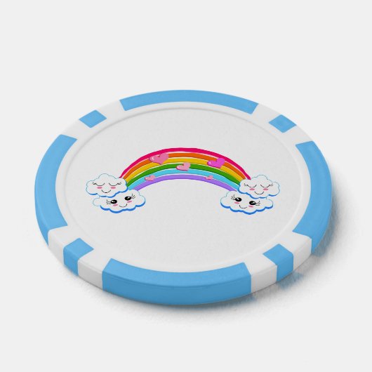 Rainbow Clouds Poker Chips (Einzeln)