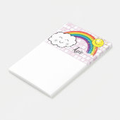 Rainbow Clouds Post-it Klebezettel (angewinkelt)