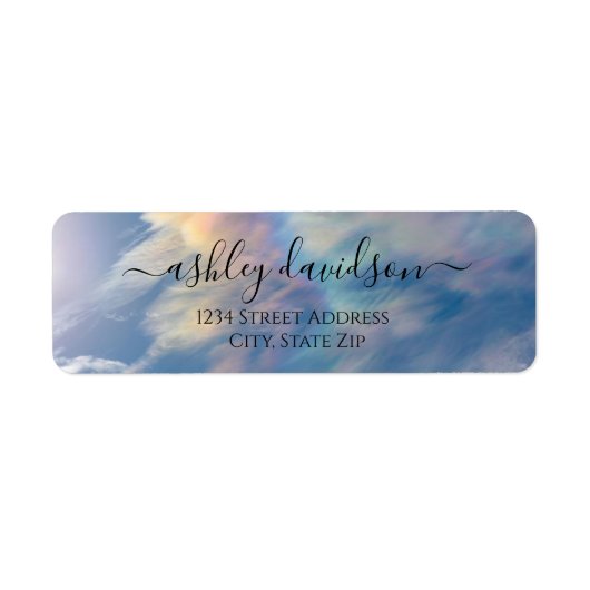 Rainbow Clouds Rücksendeadresse (Vorne)