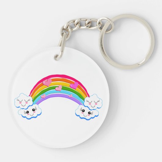 Rainbow Clouds Schlüsselanhänger (Rückseite)