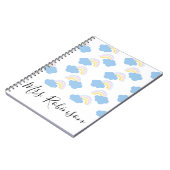 Rainbow Clouds Skriptlehrer Name Notebook Notizblock (Linke Seite)