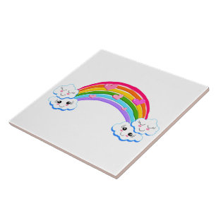 Rainbow Clouds Tile Fliese