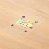 Rainbow clouds twinkle Twinkle Little Star baby Acryleinladungen (Ablage )