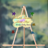 Rainbow clouds twinkle Twinkle Little Star baby Acrylschild (Neutral)