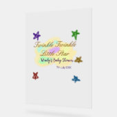 Rainbow clouds twinkle Twinkle Little Star baby Acrylschild (Winkel)