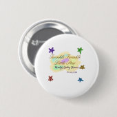 Rainbow clouds twinkle Twinkle Little Star baby Button (Vorne & Hinten)
