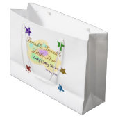 Rainbow clouds twinkle Twinkle Little Star baby Große Geschenktüte (Vorderseite Schrägansicht)