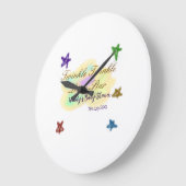 Rainbow clouds twinkle Twinkle Little Star baby Große Wanduhr (Winkel)