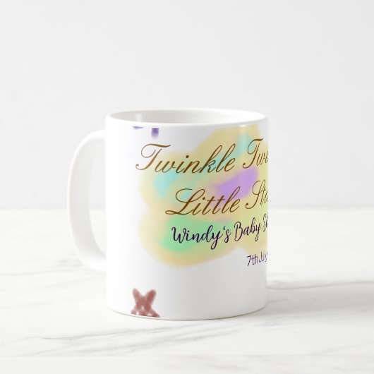 Rainbow clouds twinkle Twinkle Little Star baby Kaffeetasse (Vorderseite Links)