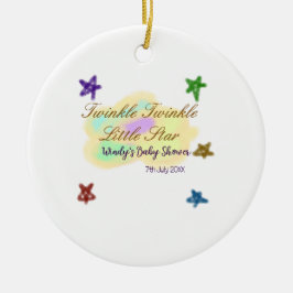 Rainbow clouds twinkle Twinkle Little Star baby Keramik Ornament