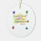 Rainbow clouds twinkle Twinkle Little Star baby Keramik Ornament (Links)