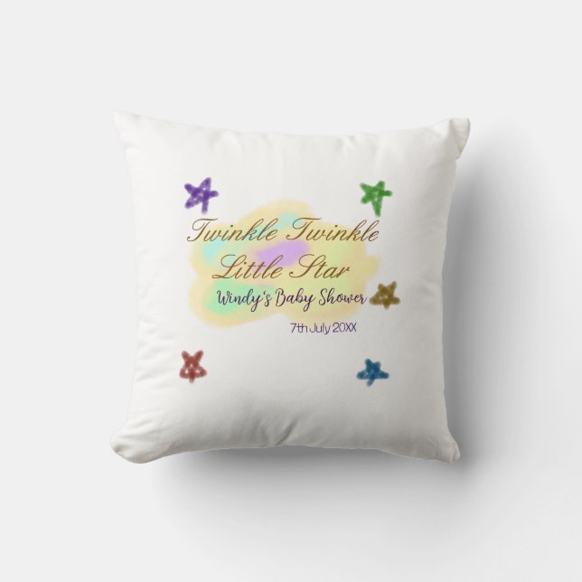 Rainbow clouds twinkle Twinkle Little Star baby Kissen (Vorderseite)