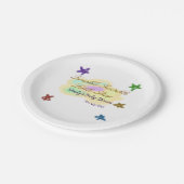 Rainbow clouds twinkle Twinkle Little Star baby Pappteller (Schrägansicht)