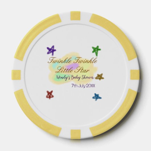 Rainbow clouds twinkle Twinkle Little Star baby Pokerchips (Vorderseite)