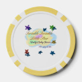 Rainbow clouds twinkle Twinkle Little Star baby Pokerchips (Rückseite)