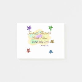 Rainbow clouds twinkle Twinkle Little Star baby Post-it Klebezettel