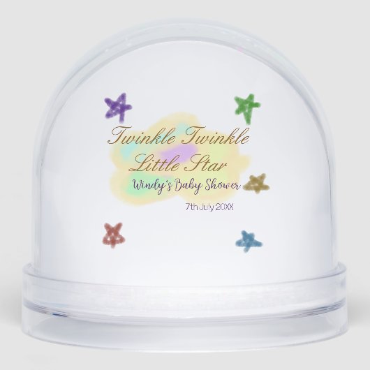 Rainbow clouds twinkle Twinkle Little Star baby Schneekugeln (Vorderseite)