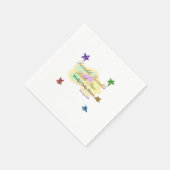 Rainbow clouds twinkle Twinkle Little Star baby Serviette (Ecke)