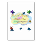 Rainbow clouds twinkle Twinkle Little Star baby Tischnummer (Rückseite)