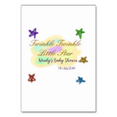 Rainbow clouds twinkle Twinkle Little Star baby Tischnummer (Vorderseite)