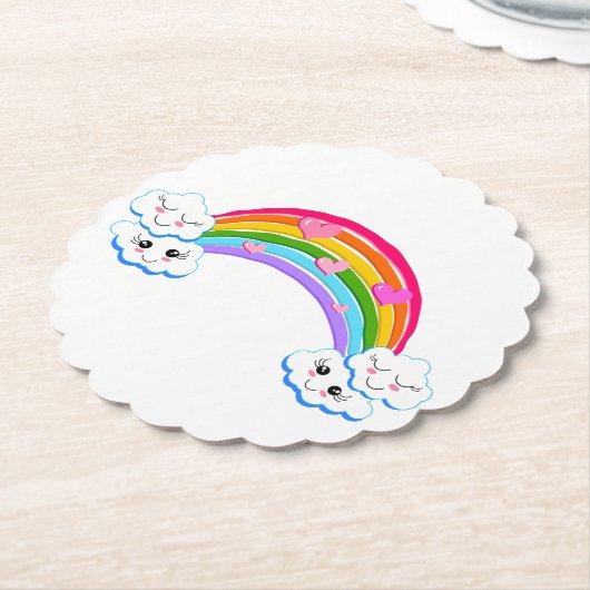 Rainbow Clouds Untersetzer (angewinkelt)