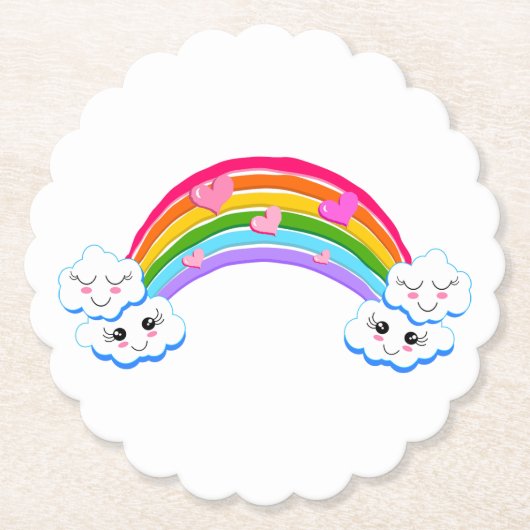 Rainbow Clouds Untersetzer (Vorderseite)