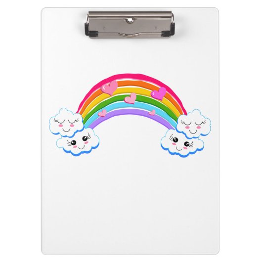 Rainbow Clouds Zwischenablage Klemmbrett (Vorderseite)