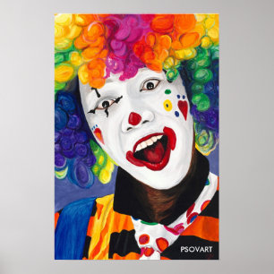 Rainbow Clown Poster