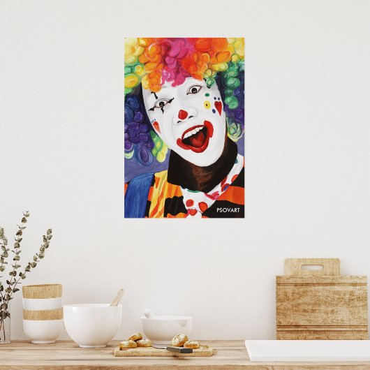 Rainbow Clown Poster (Küche)