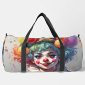 Rainbow Clowns Spaß glücklich große Duffel Tasche (Vorderseite)