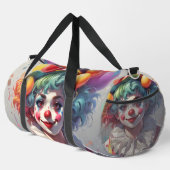 Rainbow Clowns Spaß glücklich große Duffel Tasche (Rechte Ecke)