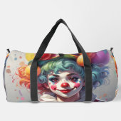 Rainbow Clowns Spaß glücklich große Duffel Tasche (Rückseite)