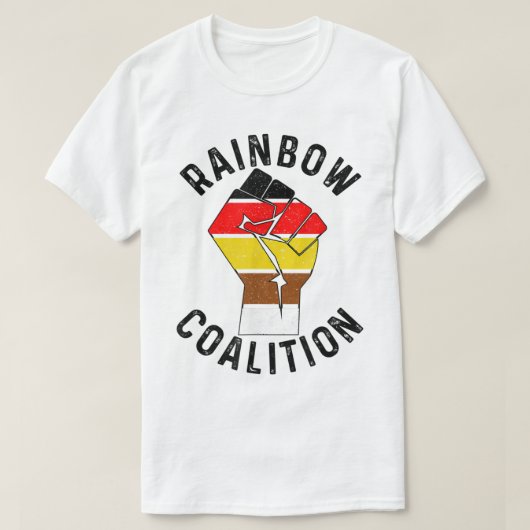 Rainbow Coalition Fred Hampton Chicago Politics T-Shirt (Design vorne)