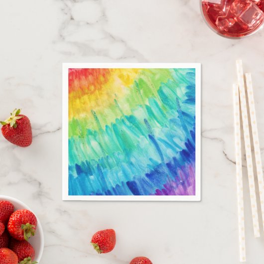 Rainbow-Cocktail Serviette (Beispiel)