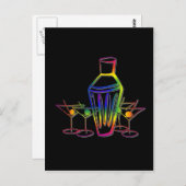 Rainbow Cocktails Postkarte (Vorne/Hinten)