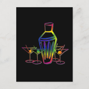 Rainbow Cocktails Postkarte