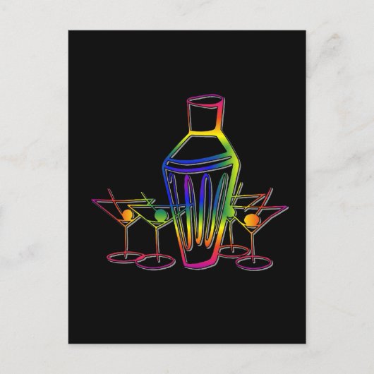 Rainbow Cocktails Postkarte (Vorderseite)